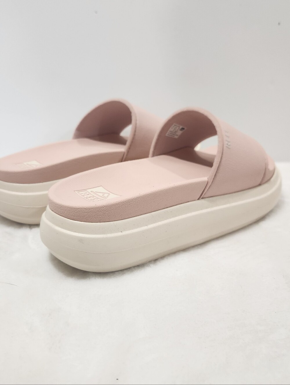Reef Light Pink Cameo Rose Platform Cushion Bondi Bay Slide Sandals Womens 7 - Picture 8 of 12